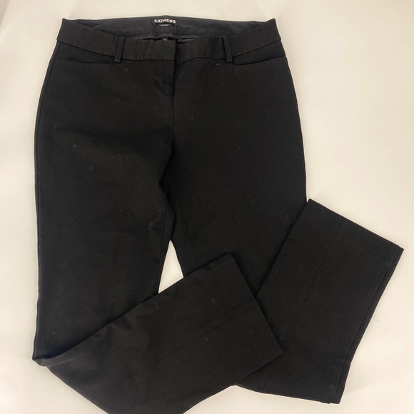 Pre-Owned Express Columnist Straight Leg Pants – Size 6R (Black) - Picture 3 of 6